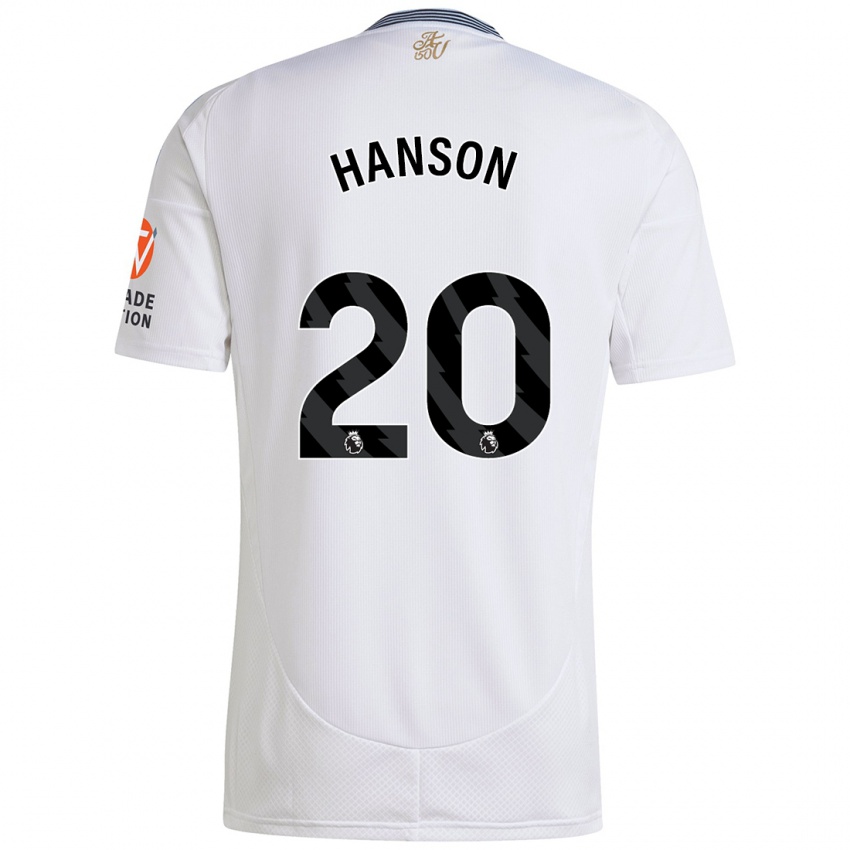 Niño Camiseta Kirsty Hanson #20 Blanco 2ª Equipación 2024/25 La Camisa