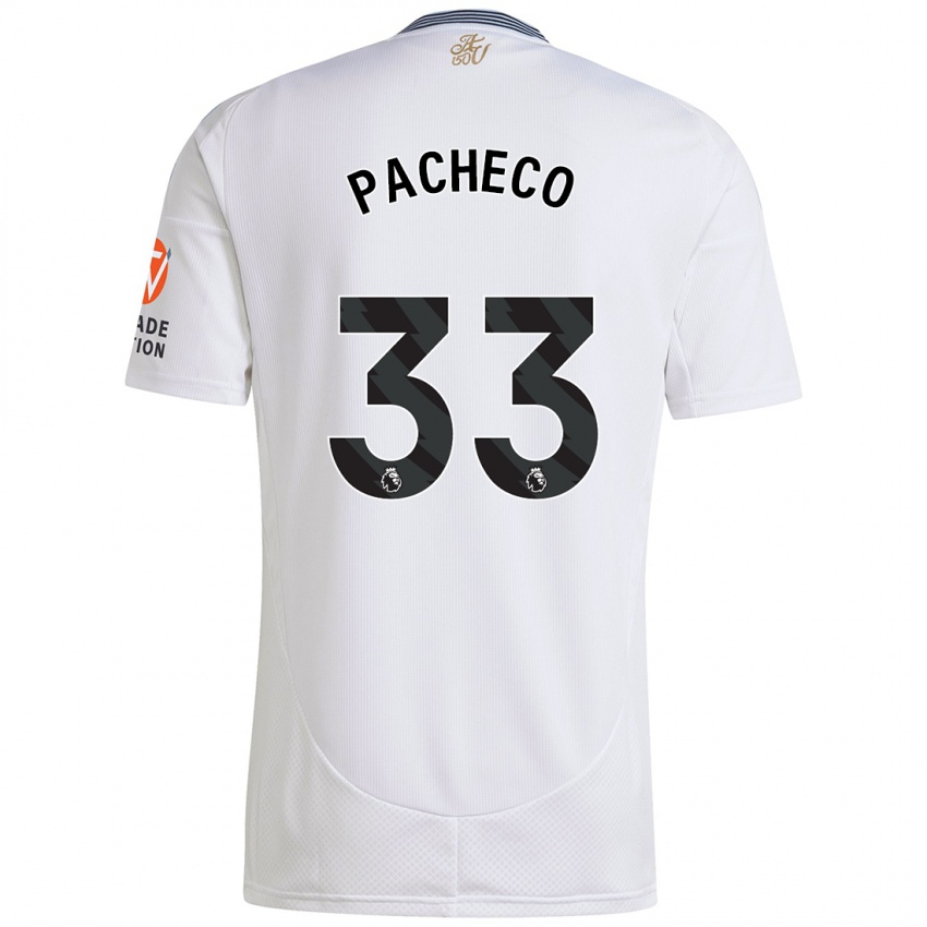 Niño Camiseta Maz Pacheco #33 Blanco 2ª Equipación 2024/25 La Camisa