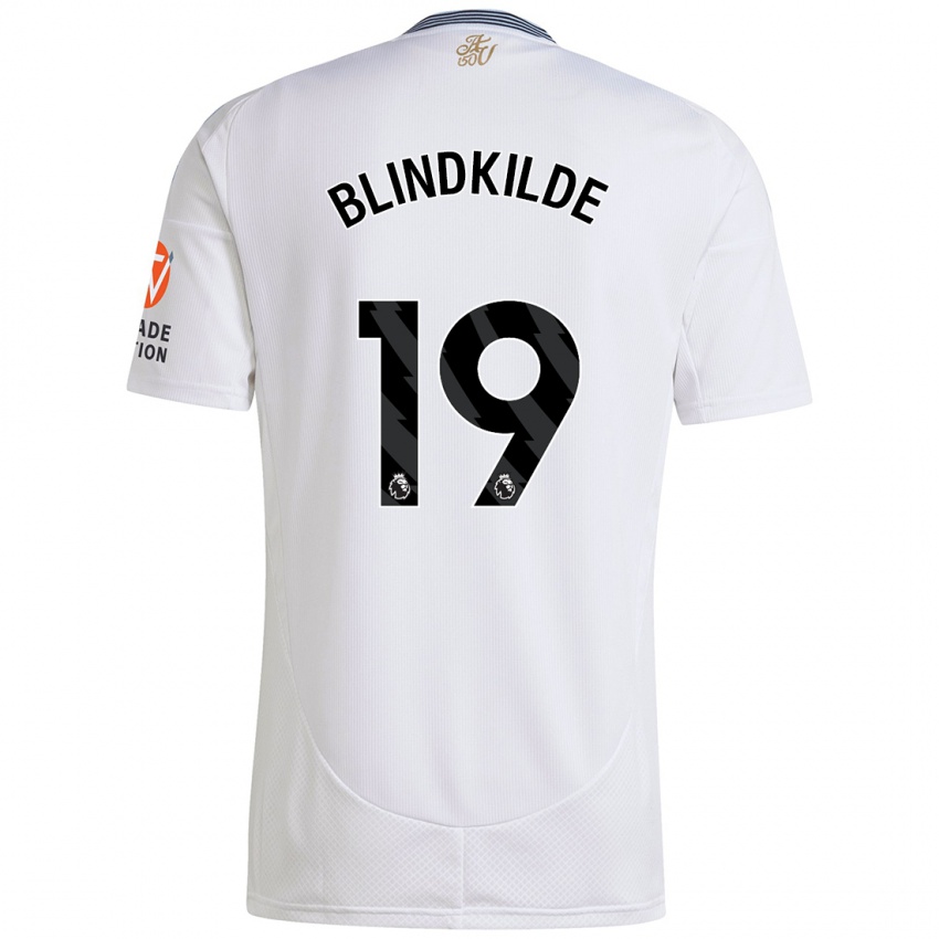 Niño Camiseta Laura Blindkilde #19 Blanco 2ª Equipación 2024/25 La Camisa