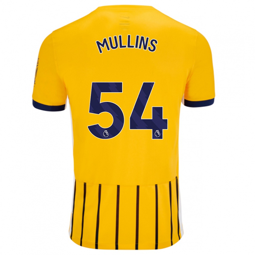 Niño Camiseta Jamie Mullins #54 Dorado Azul Rayas 2ª Equipación 2024/25 La Camisa