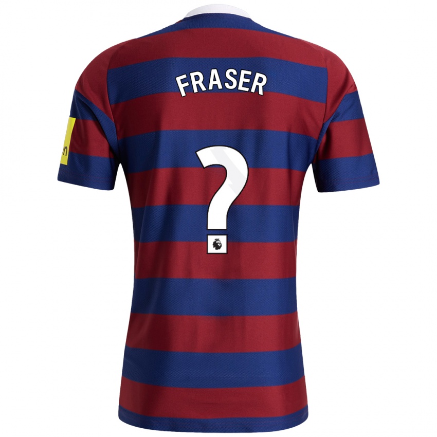 Niño Camiseta Ryan Fraser #0 Burdeos Azul Marino 2ª Equipación 2024/25 La Camisa