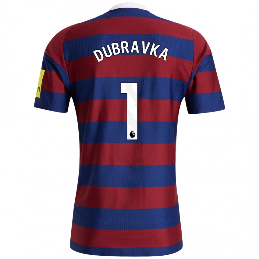 Niño Camiseta Martin Dúbravka #1 Burdeos Azul Marino 2ª Equipación 2024/25 La Camisa