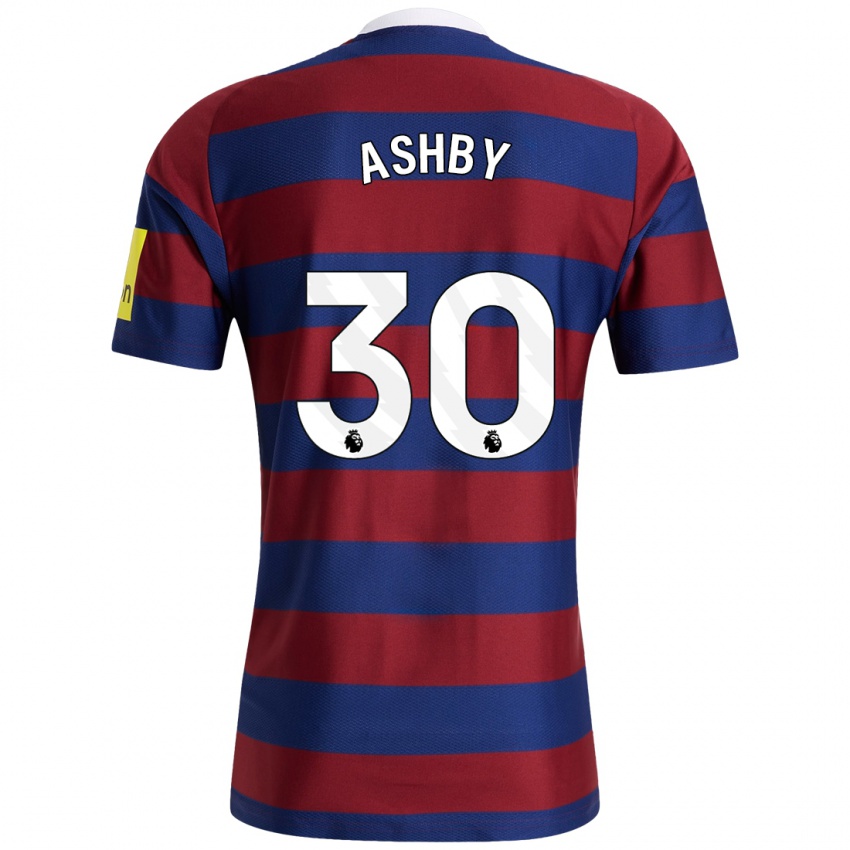 Niño Camiseta Harrison Ashby #30 Burdeos Azul Marino 2ª Equipación 2024/25 La Camisa