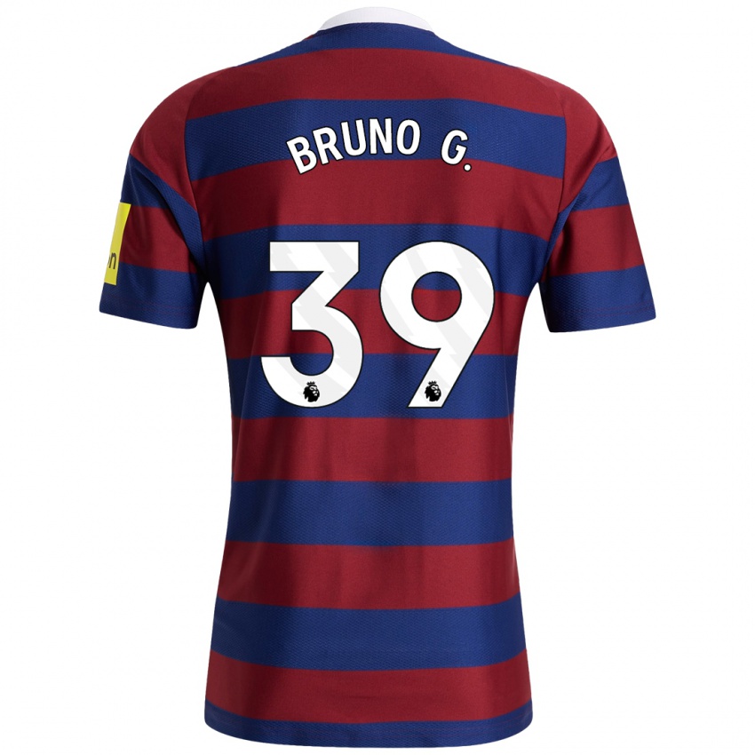 Niño Camiseta Bruno Guimaraes #39 Burdeos Azul Marino 2ª Equipación 2024/25 La Camisa