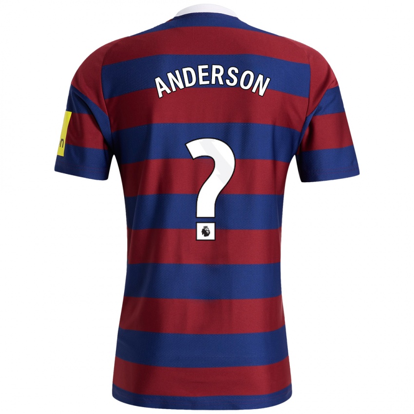 Niño Camiseta Will Anderson #0 Burdeos Azul Marino 2ª Equipación 2024/25 La Camisa