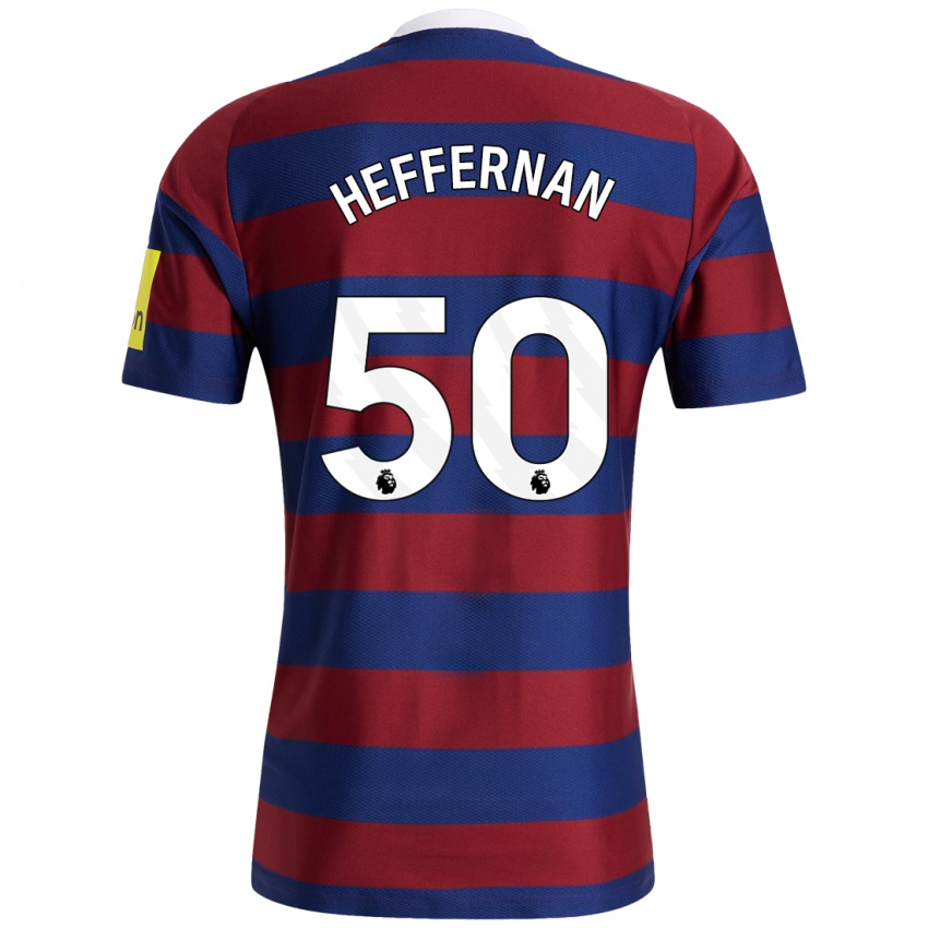 Niño Camiseta Cathal Heffernan #50 Burdeos Azul Marino 2ª Equipación 2024/25 La Camisa