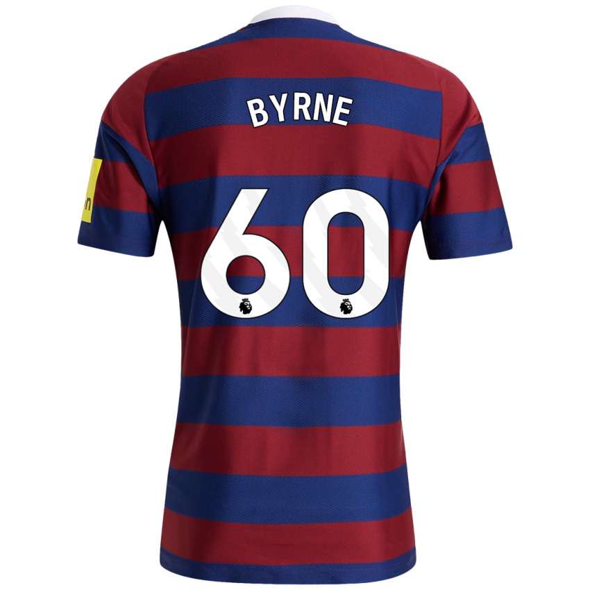 Niño Camiseta Reece Byrne #60 Burdeos Azul Marino 2ª Equipación 2024/25 La Camisa