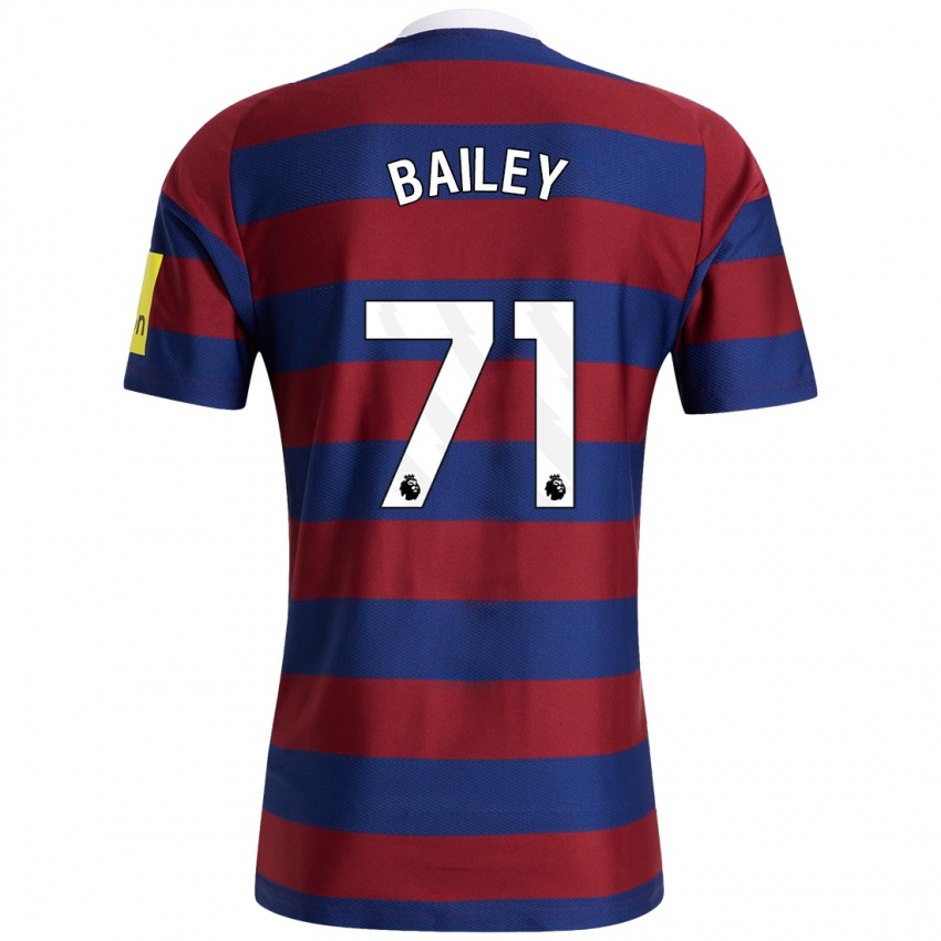 Niño Camiseta Scott Bailey #71 Burdeos Azul Marino 2ª Equipación 2024/25 La Camisa