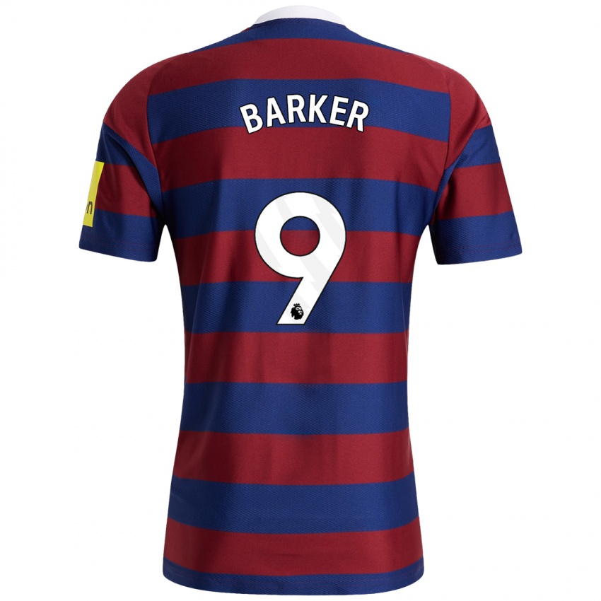 Niño Camiseta Katie Barker #9 Burdeos Azul Marino 2ª Equipación 2024/25 La Camisa