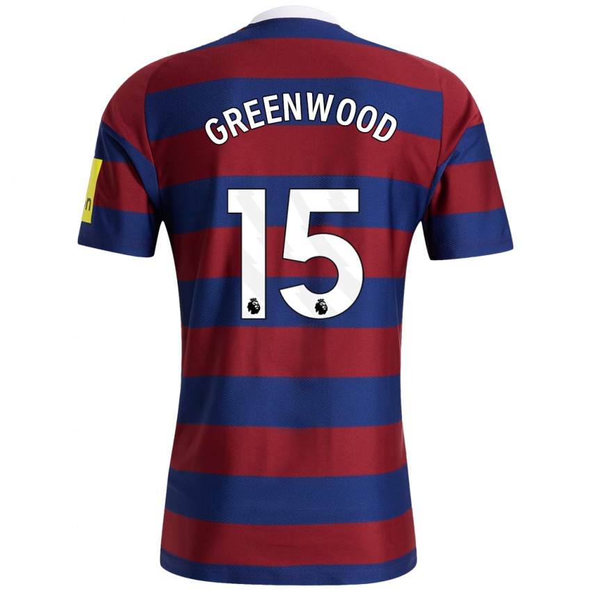 Niño Camiseta Hannah Greenwood #15 Burdeos Azul Marino 2ª Equipación 2024/25 La Camisa