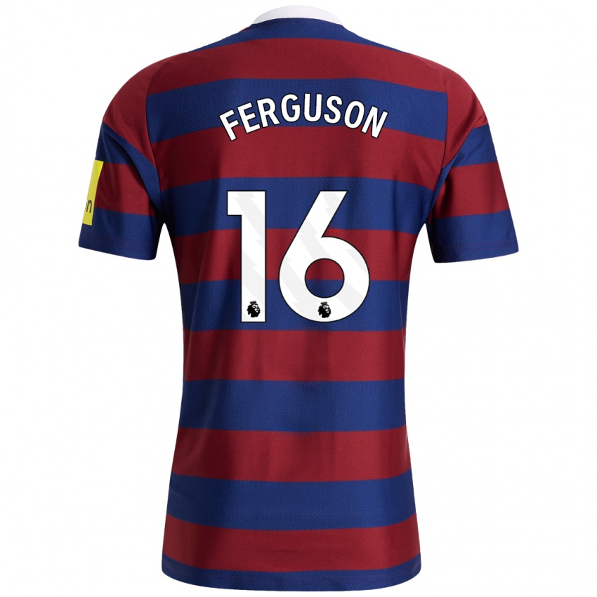 Niño Camiseta Becky Ferguson #16 Burdeos Azul Marino 2ª Equipación 2024/25 La Camisa