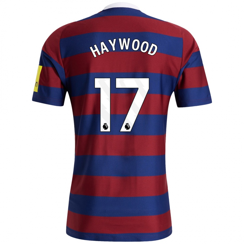 Niño Camiseta Sophie Haywood #17 Burdeos Azul Marino 2ª Equipación 2024/25 La Camisa