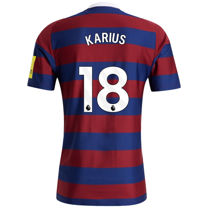 Niño Camiseta Loris Karius #18 Burdeos Azul Marino 2ª Equipación 2024/25 La Camisa