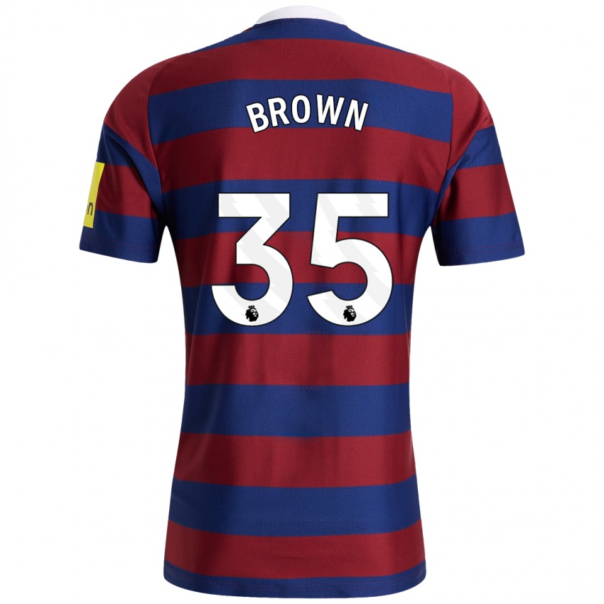 Niño Camiseta Will Brown #35 Burdeos Azul Marino 2ª Equipación 2024/25 La Camisa