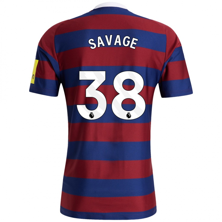 Niño Camiseta Remi Savage #38 Burdeos Azul Marino 2ª Equipación 2024/25 La Camisa