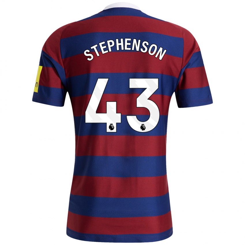 Niño Camiseta Dylan Stephenson #43 Burdeos Azul Marino 2ª Equipación 2024/25 La Camisa