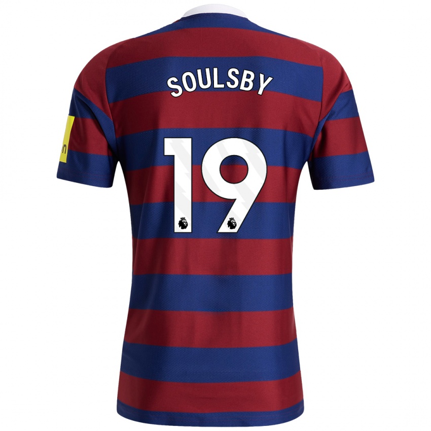 Niño Camiseta Anna Soulsby #19 Burdeos Azul Marino 2ª Equipación 2024/25 La Camisa