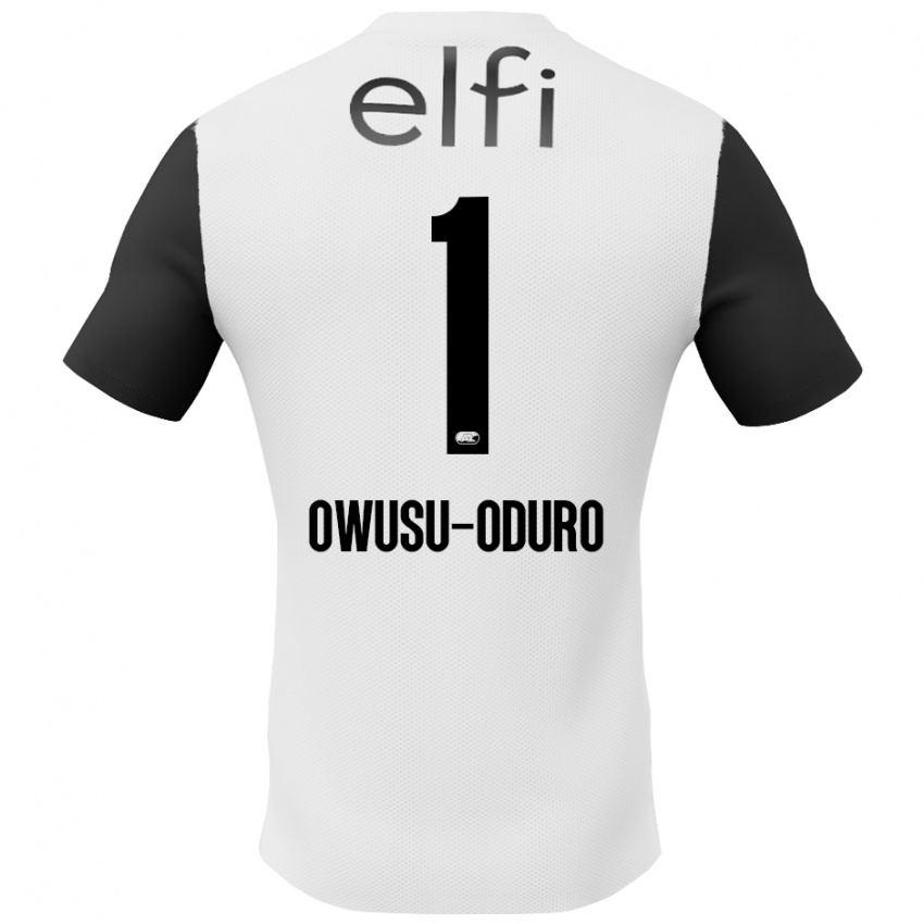 Niño Camiseta Rome Jayden Owusu-Oduro #1 Blanco Negro 2ª Equipación 2024/25 La Camisa