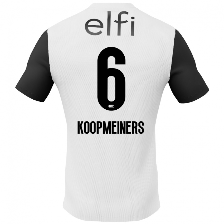 Niño Camiseta Peer Koopmeiners #6 Blanco Negro 2ª Equipación 2024/25 La Camisa