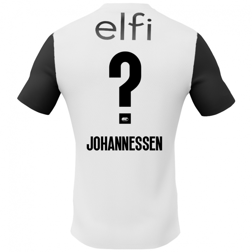 Niño Camiseta Tómas Johannessen #0 Blanco Negro 2ª Equipación 2024/25 La Camisa