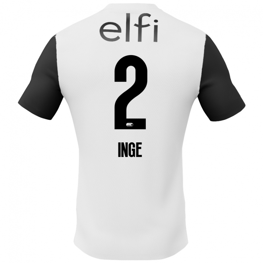 Niño Camiseta Kiani Inge #2 Blanco Negro 2ª Equipación 2024/25 La Camisa