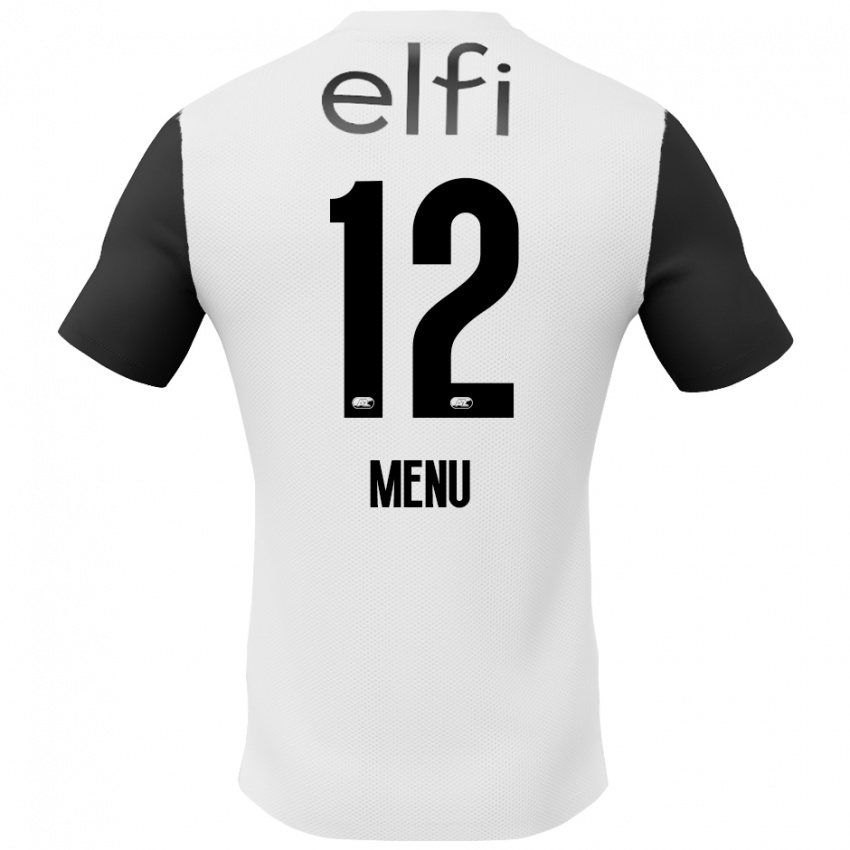 Niño Camiseta Mathijs Menu #12 Blanco Negro 2ª Equipación 2024/25 La Camisa