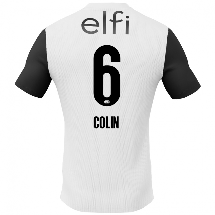 Niño Camiseta Isa Colin #6 Blanco Negro 2ª Equipación 2024/25 La Camisa