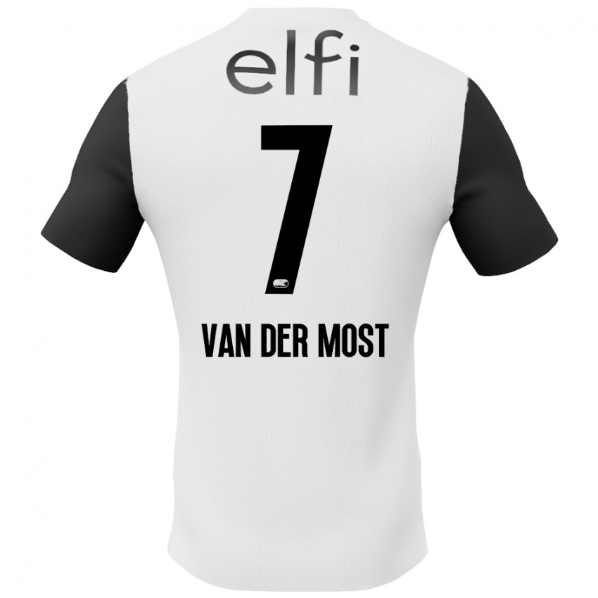 Niño Camiseta Veerle Van Der Most #7 Blanco Negro 2ª Equipación 2024/25 La Camisa