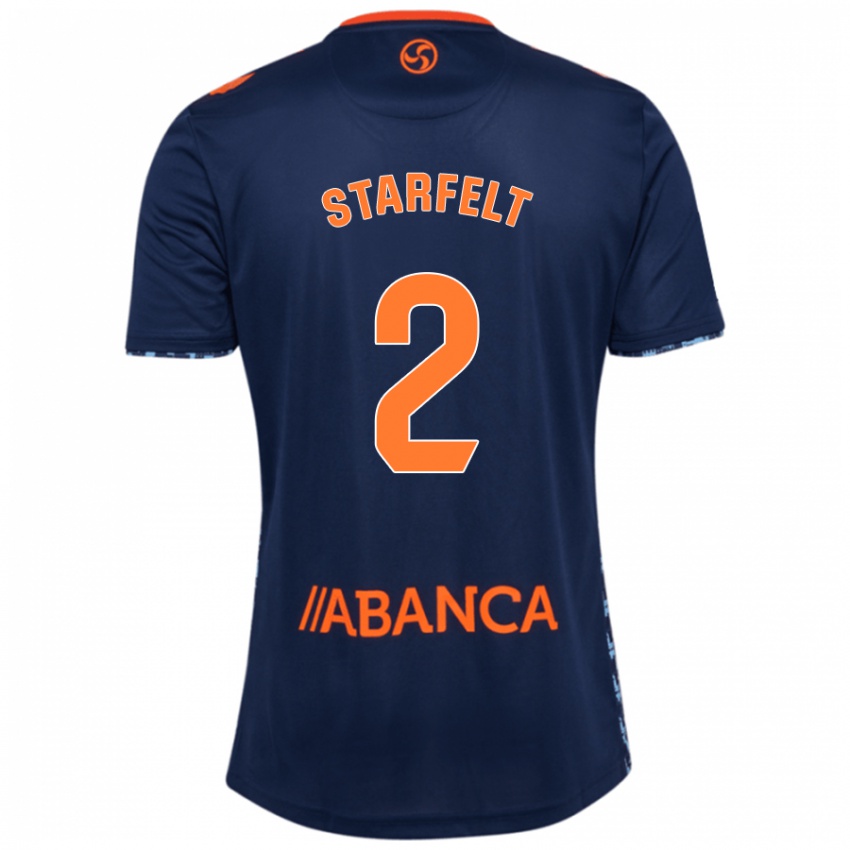 Niño Camiseta Carl Starfelt #2 Azul Marino 2ª Equipación 2024/25 La Camisa