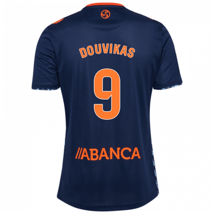 Niño Camiseta Anastasios Douvikas #9 Azul Marino 2ª Equipación 2024/25 La Camisa