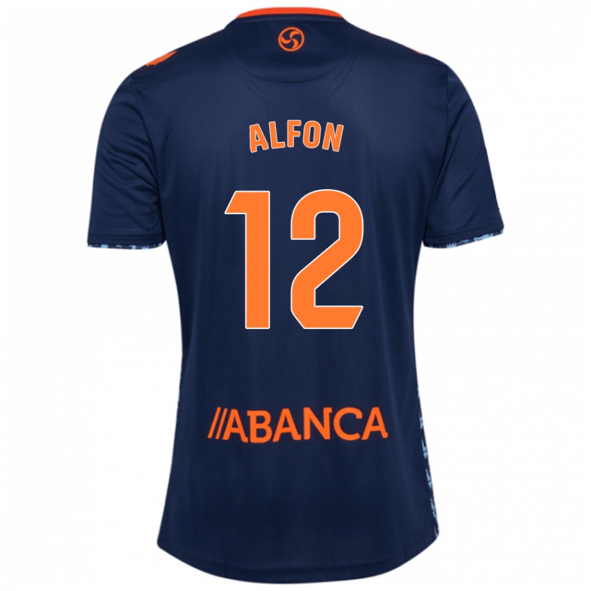 Niño Camiseta Alfon González #12 Azul Marino 2ª Equipación 2024/25 La Camisa