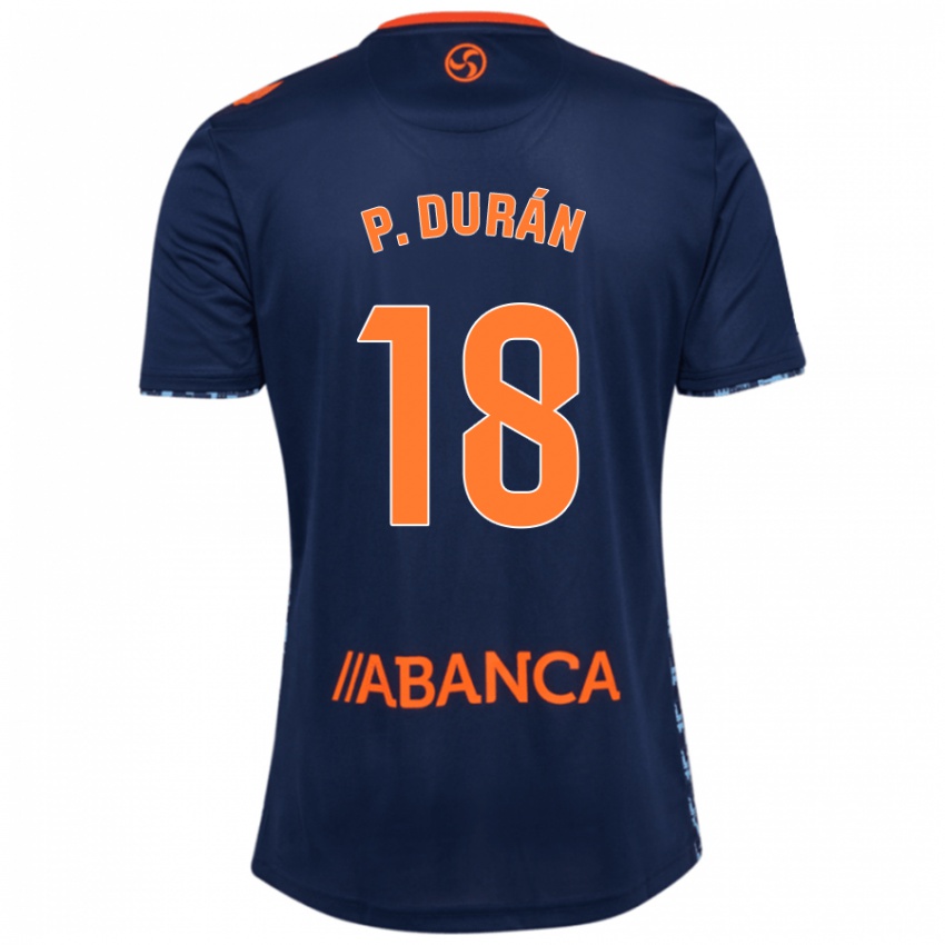 Niño Camiseta Pablo Durán #18 Azul Marino 2ª Equipación 2024/25 La Camisa