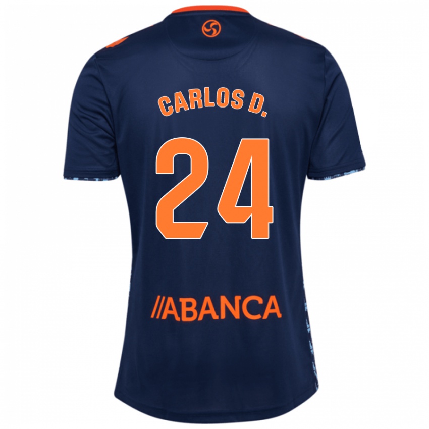 Niño Camiseta Carlos Domínguez #24 Azul Marino 2ª Equipación 2024/25 La Camisa