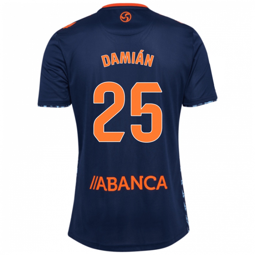 Niño Camiseta Damián Rodríguez #25 Azul Marino 2ª Equipación 2024/25 La Camisa