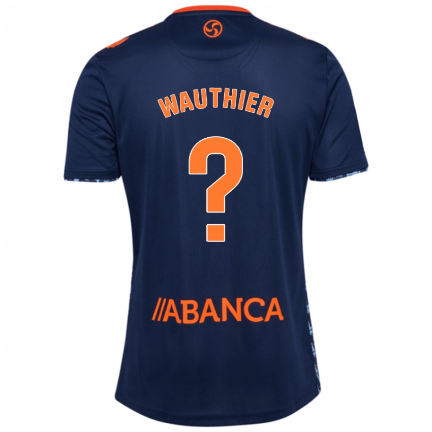 Niño Camiseta Hugo Wauthier #0 Azul Marino 2ª Equipación 2024/25 La Camisa