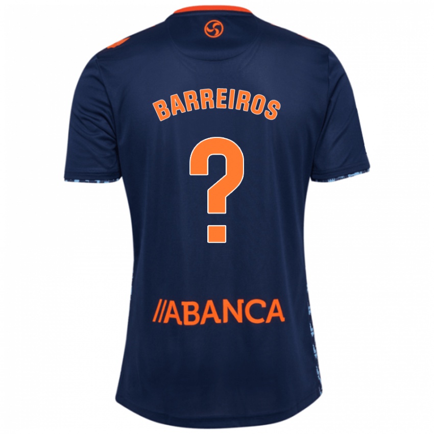 Niño Camiseta Iago Barreiros #0 Azul Marino 2ª Equipación 2024/25 La Camisa