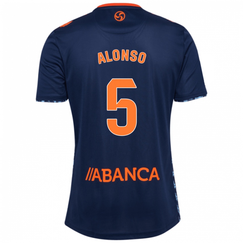 Niño Camiseta Gael Alonso #5 Azul Marino 2ª Equipación 2024/25 La Camisa