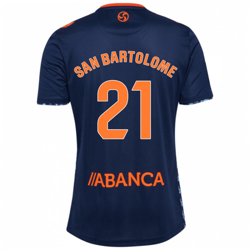 Niño Camiseta Víctor San Bartolomé #21 Azul Marino 2ª Equipación 2024/25 La Camisa