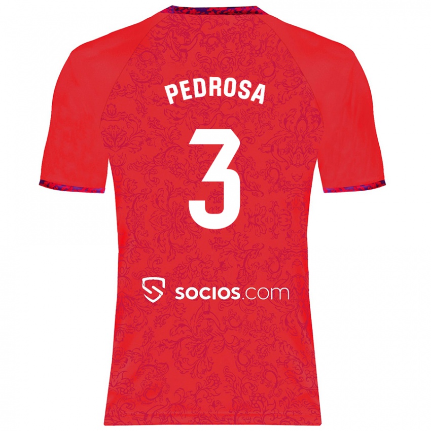 Niño Camiseta Adrià Pedrosa #3 Rojo 2ª Equipación 2024/25 La Camisa