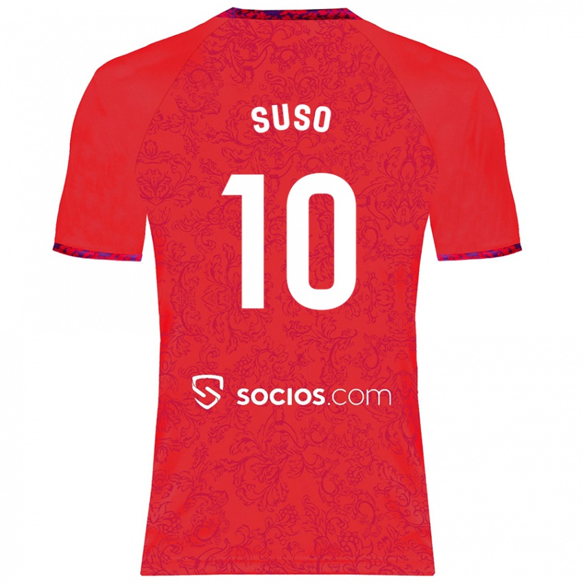 Niño Camiseta Suso #10 Rojo 2ª Equipación 2024/25 La Camisa