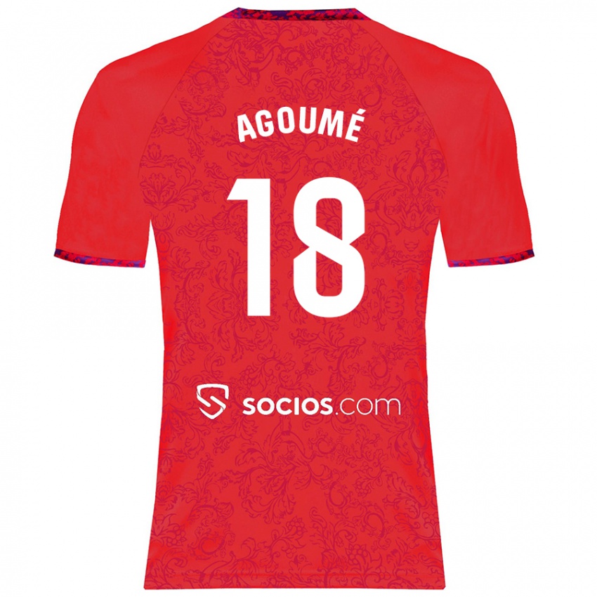 Niño Camiseta Lucien Agoume #18 Rojo 2ª Equipación 2024/25 La Camisa