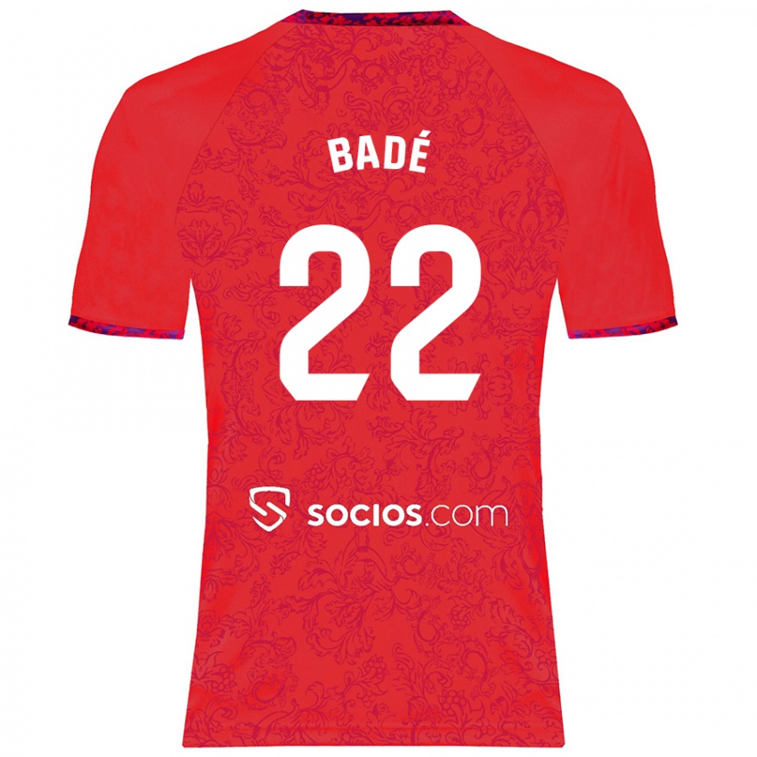 Niño Camiseta Loïc Badé #22 Rojo 2ª Equipación 2024/25 La Camisa