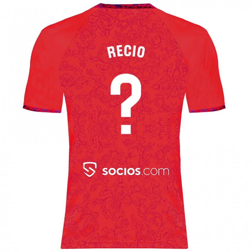 Niño Camiseta Sergio Recio #0 Rojo 2ª Equipación 2024/25 La Camisa