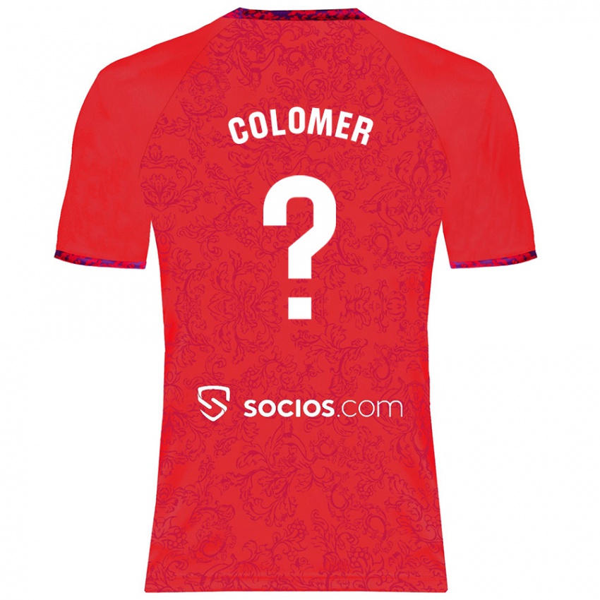 Niño Camiseta Carlos Colomer #0 Rojo 2ª Equipación 2024/25 La Camisa