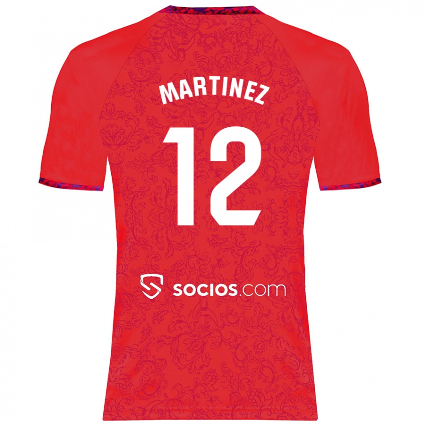 Niño Camiseta Gabri Martinez #12 Rojo 2ª Equipación 2024/25 La Camisa