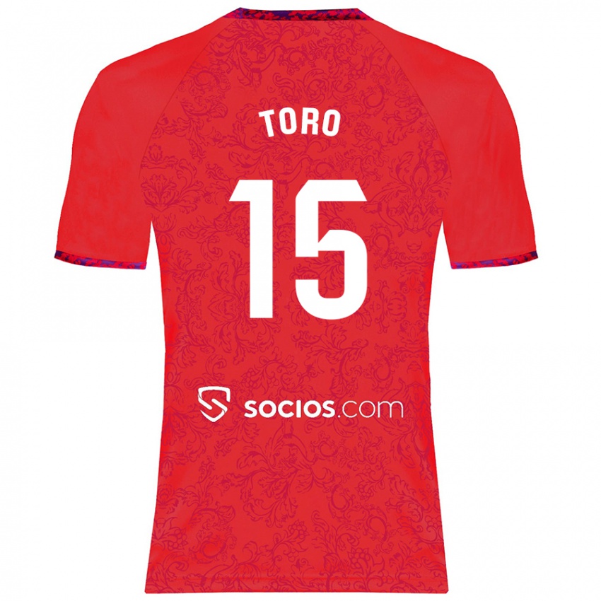 Niño Camiseta Juanan Toro #15 Rojo 2ª Equipación 2024/25 La Camisa