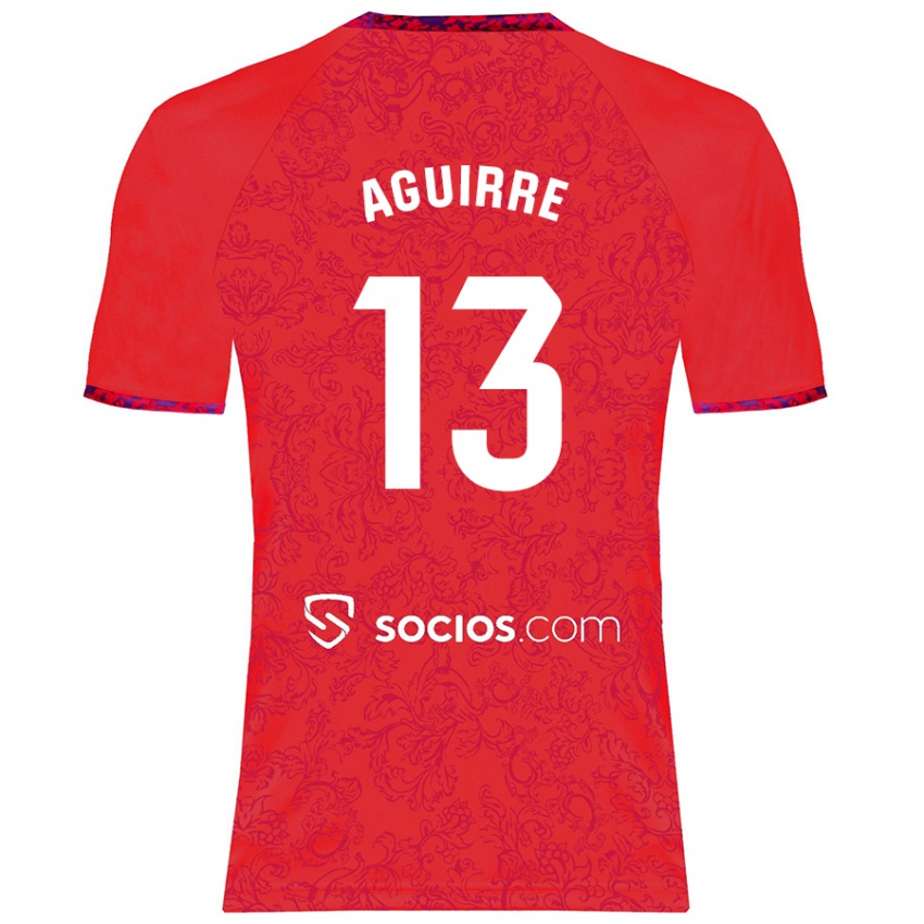 Niño Camiseta Yolanda Aguirre #13 Rojo 2ª Equipación 2024/25 La Camisa