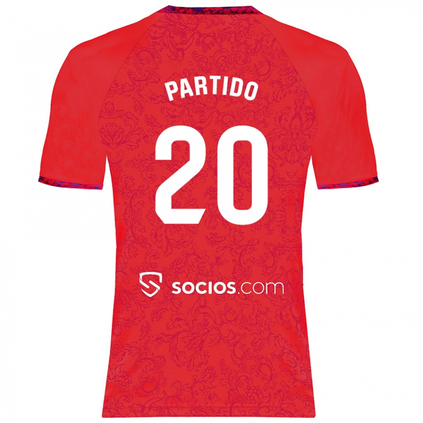 Niño Camiseta Paula Partido #20 Rojo 2ª Equipación 2024/25 La Camisa