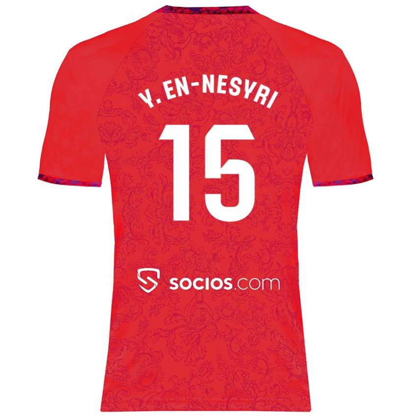 Niño Camiseta Youssef En-Nesyri #15 Rojo 2ª Equipación 2024/25 La Camisa