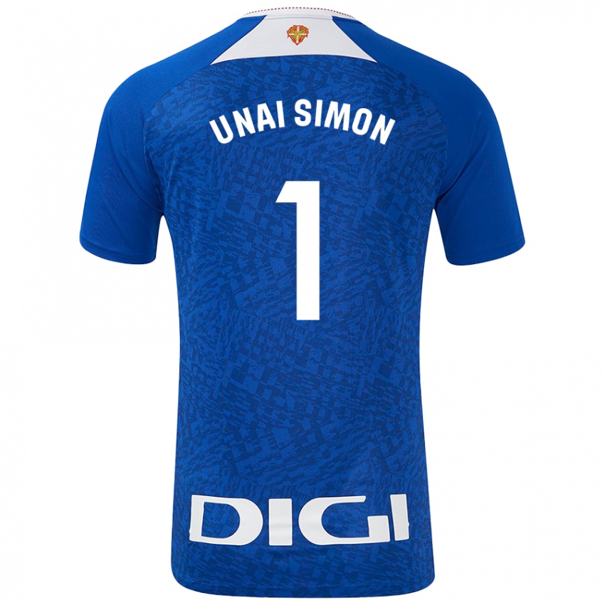 Niño Camiseta Unai Simón #1 Azul Real 2ª Equipación 2024/25 La Camisa